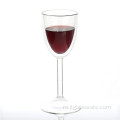 Pahar de vin transparent cu perete dublu